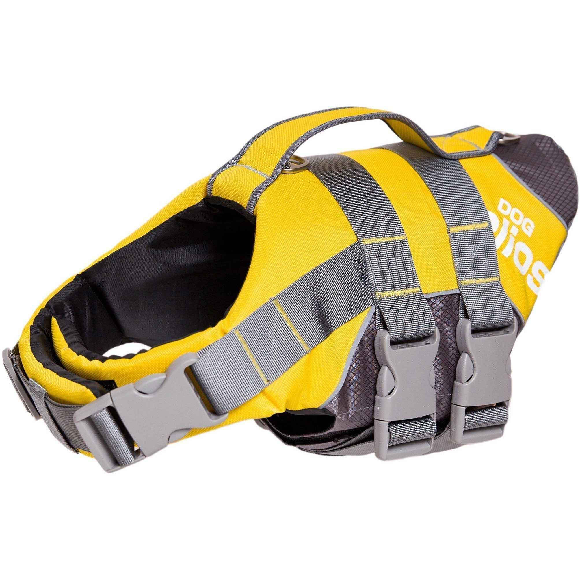 Dog Helios ® 'Splash-Explore' Reflective and Adjustable Floating Safety Dog Life Jacket Small Yellow