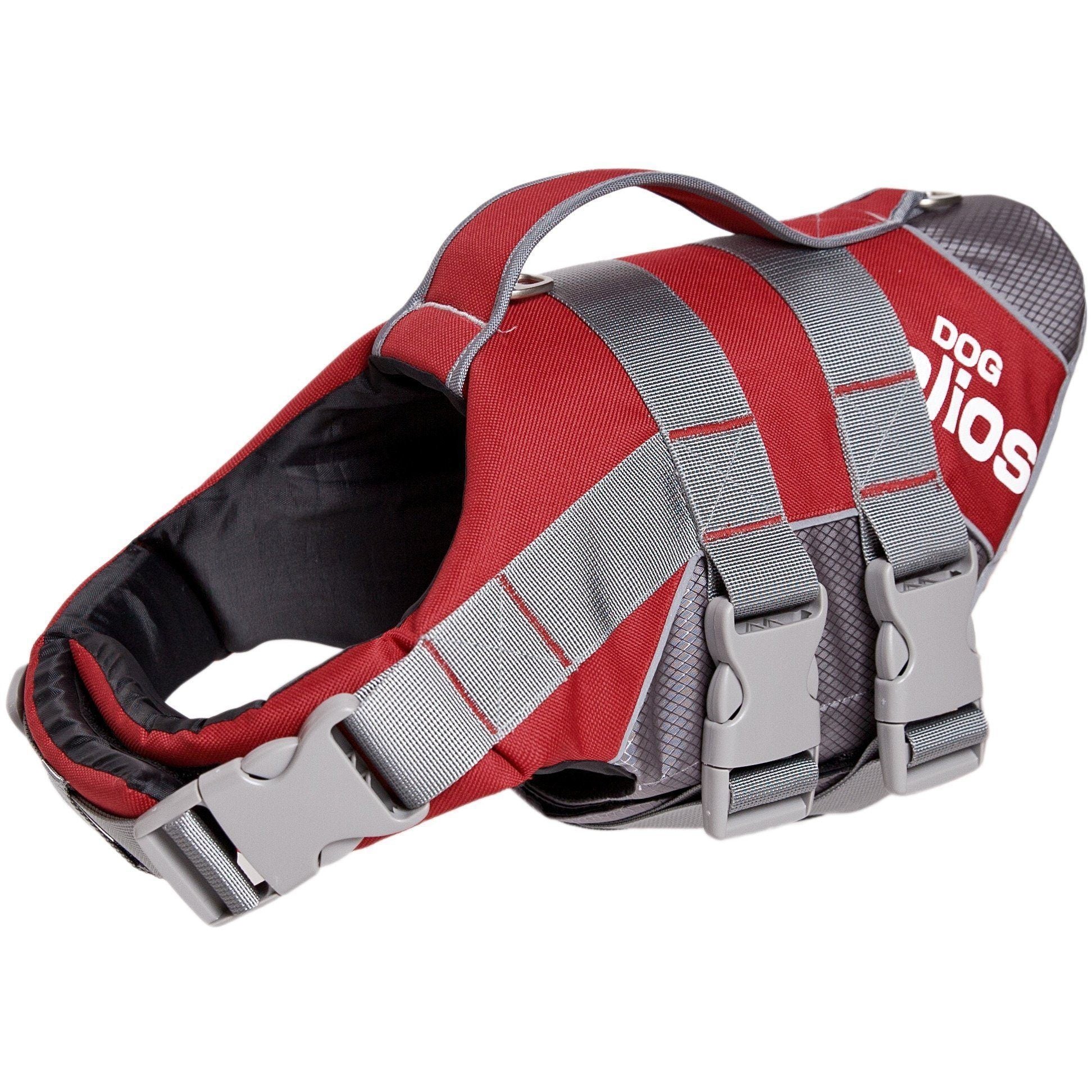 Dog Helios ® 'Splash-Explore' Reflective and Adjustable Floating Safety Dog Life Jacket Small Red