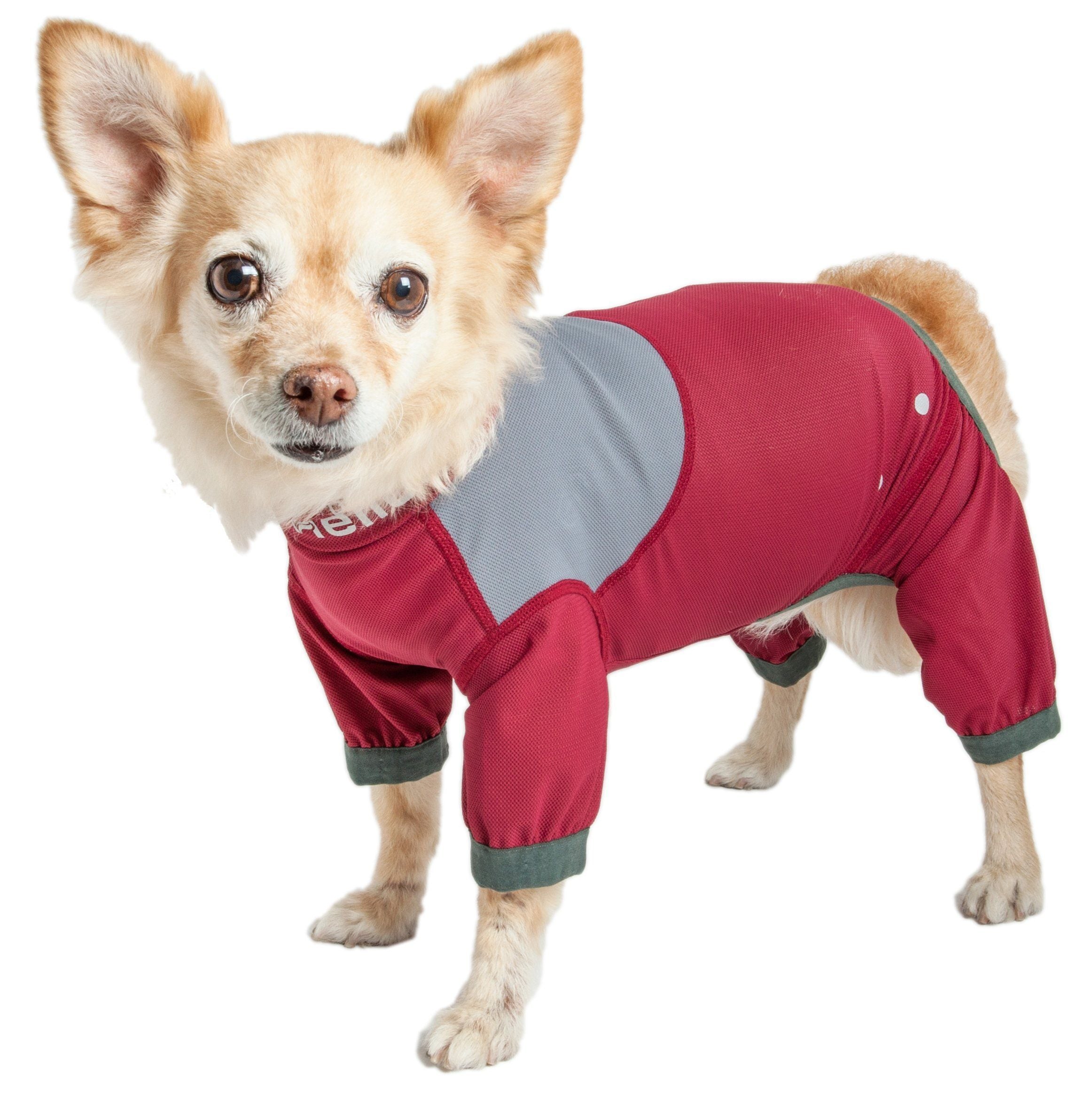 Dog Helios ® 'Tail Runner' Lightweight 4-Way-Stretch Breathable Yoga Dog Tracksuit  