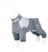 Dog Helios ® 'Tail Runner' Lightweight 4-Way-Stretch Breathable Yoga Dog Tracksuit X-Small Grey