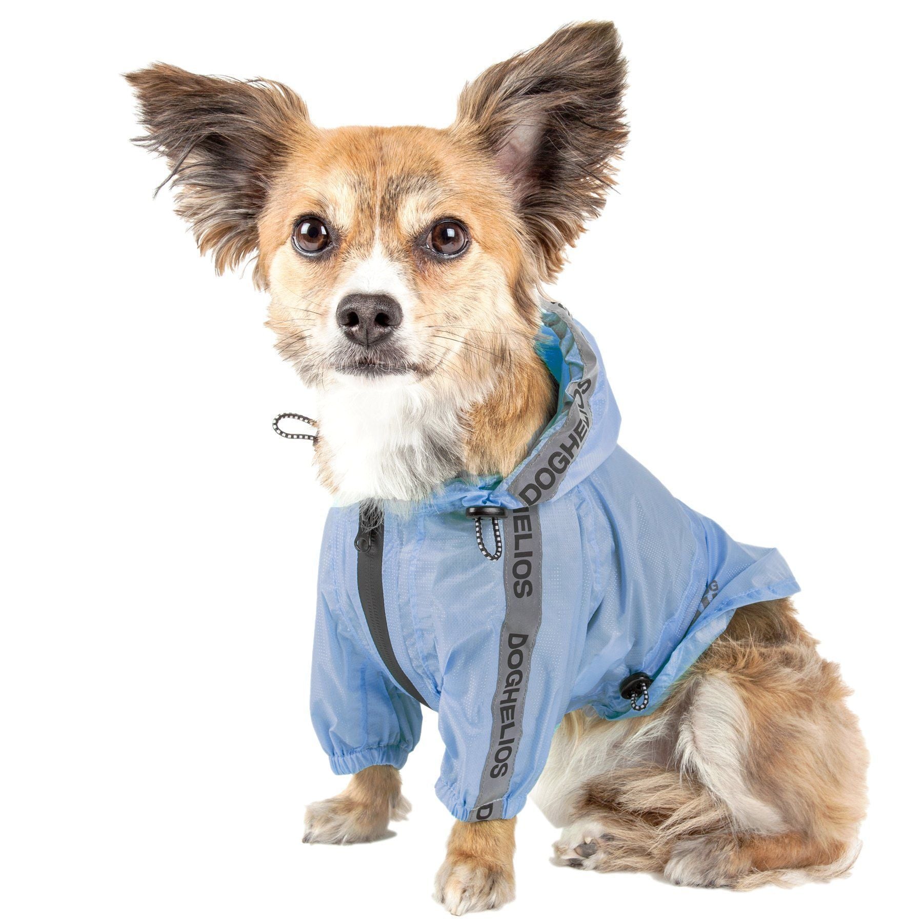 Dog Helios ® 'Torrential Shield' Adjustable and Waterproof Dog Raincoat Poncho X-Small Royal Blue