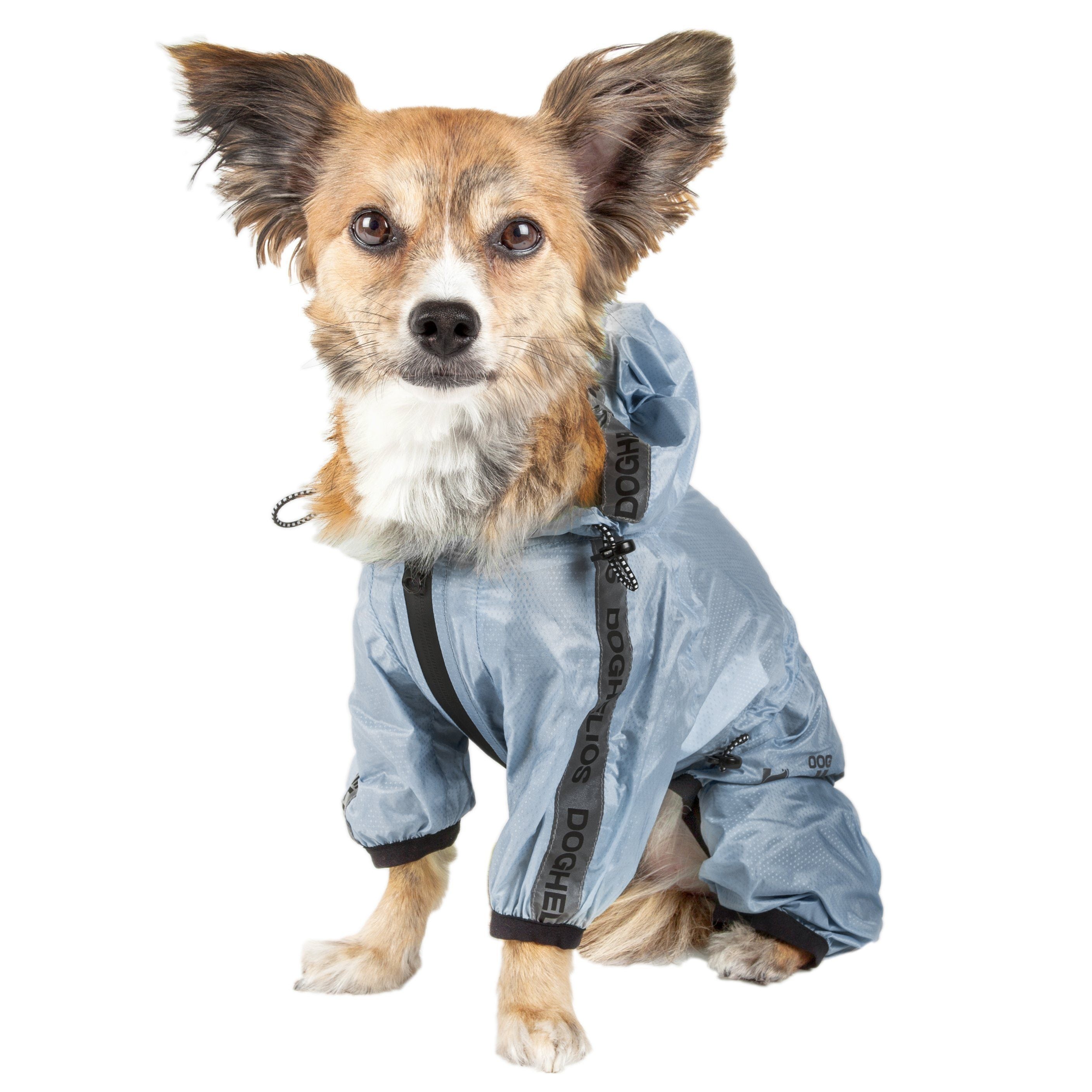 Dog Helios ® 'Torrential Shield' Waterproof and Adjustable Full Body Dog Raincoat X-Small Royal Blue