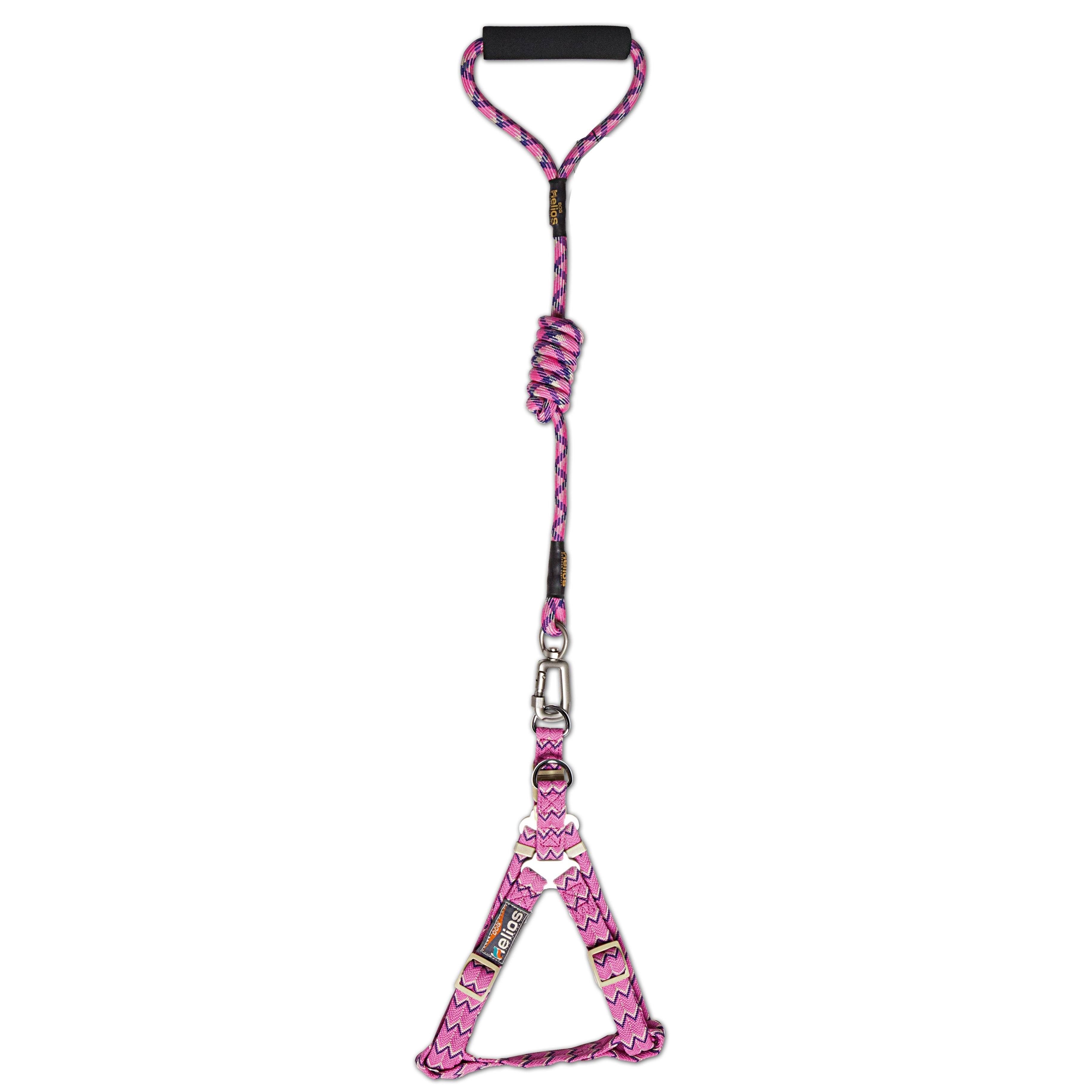 Dog Helios 'Surfside' Adjustable Dog Harness and Leash Small Pink
