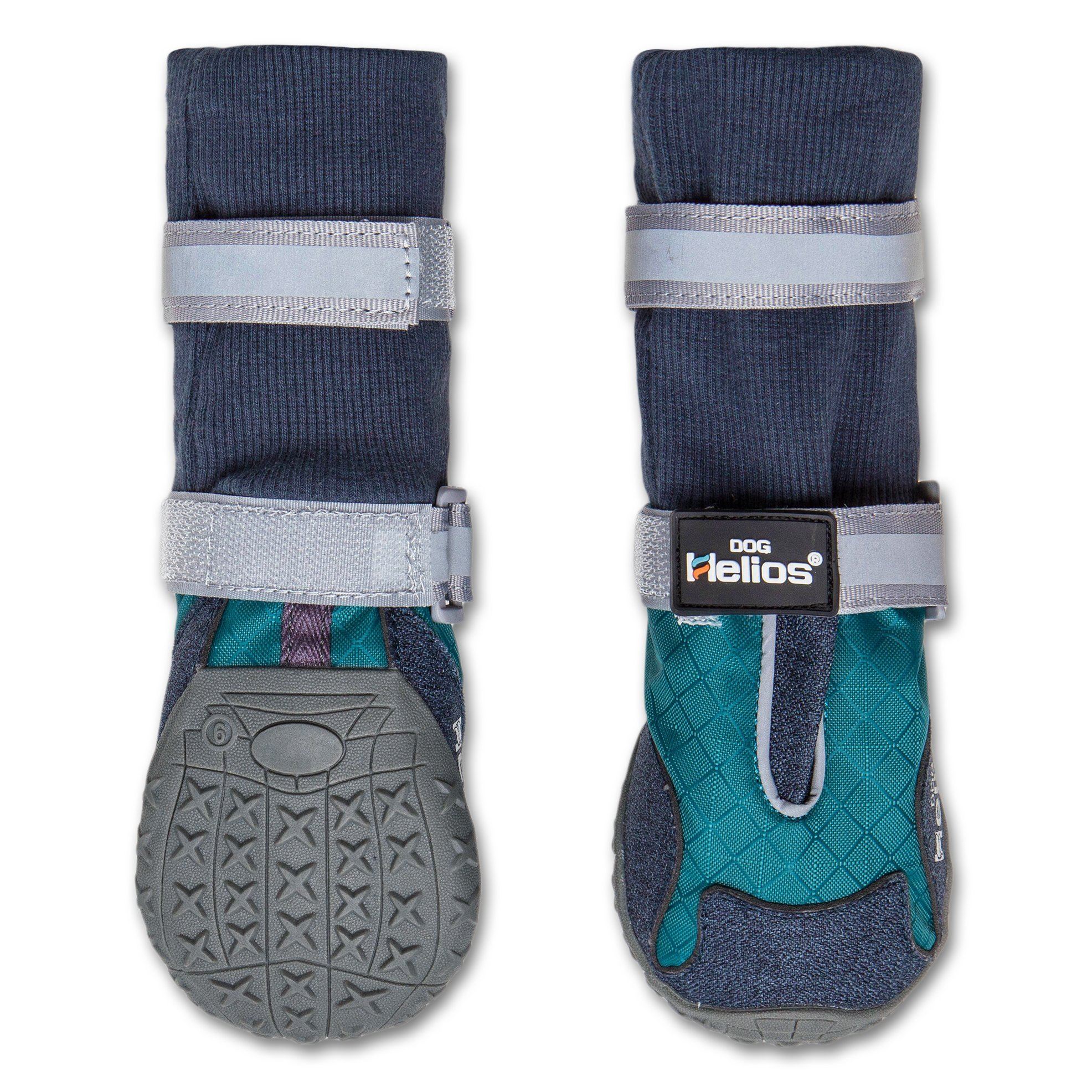 Dog Helios 'Traverse' Premium Grip High-Ankle Outdoor Dog Boots - Set Of 4 X-Small Blue