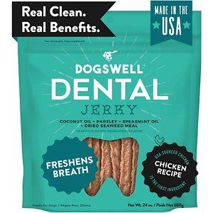 DOGSWELL Chicken Jerky Dog Dental Hard Chews - 24 oz Bag  