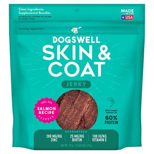 Dogswell Grain Free Jerky Dog Jerky Treats - Salmon–18 oz Bag