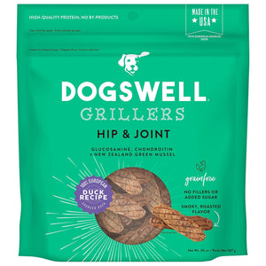 DOGSWELL Hip and Joint Grain Free Griller Duck Soft and Chewy Dog Treats - 20 oz Bag
