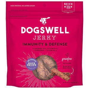 DOGSWELL Immunity and Defense Grain Free Jerky Duck Soft and Chewy Dog Treats - 20 oz Bag