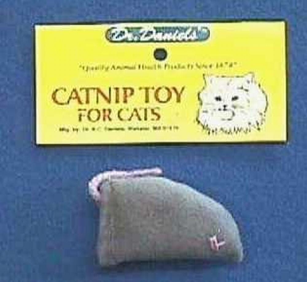 Dr. A.C Daniels Flannel Catnip Mouse Cat Toy Grey - 12 Pack  