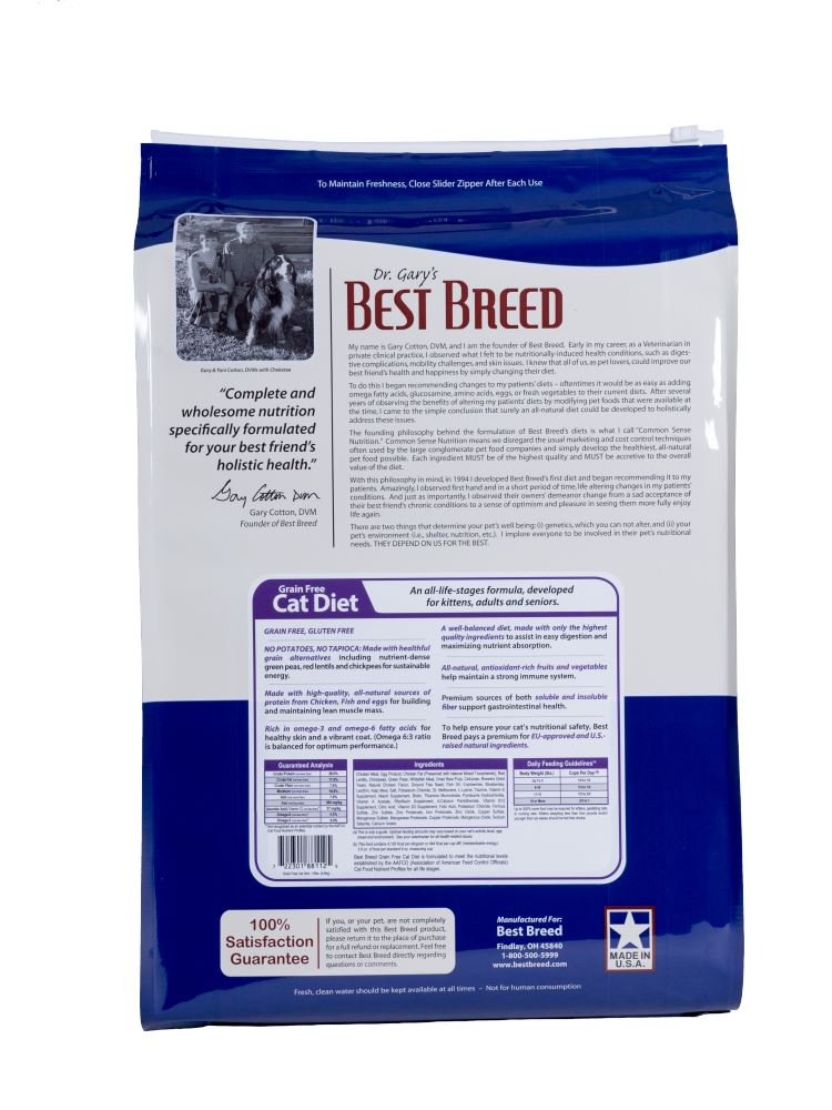 Dr. Gary's Best Breed Grain Free All Life Stages Dry Cat Food  