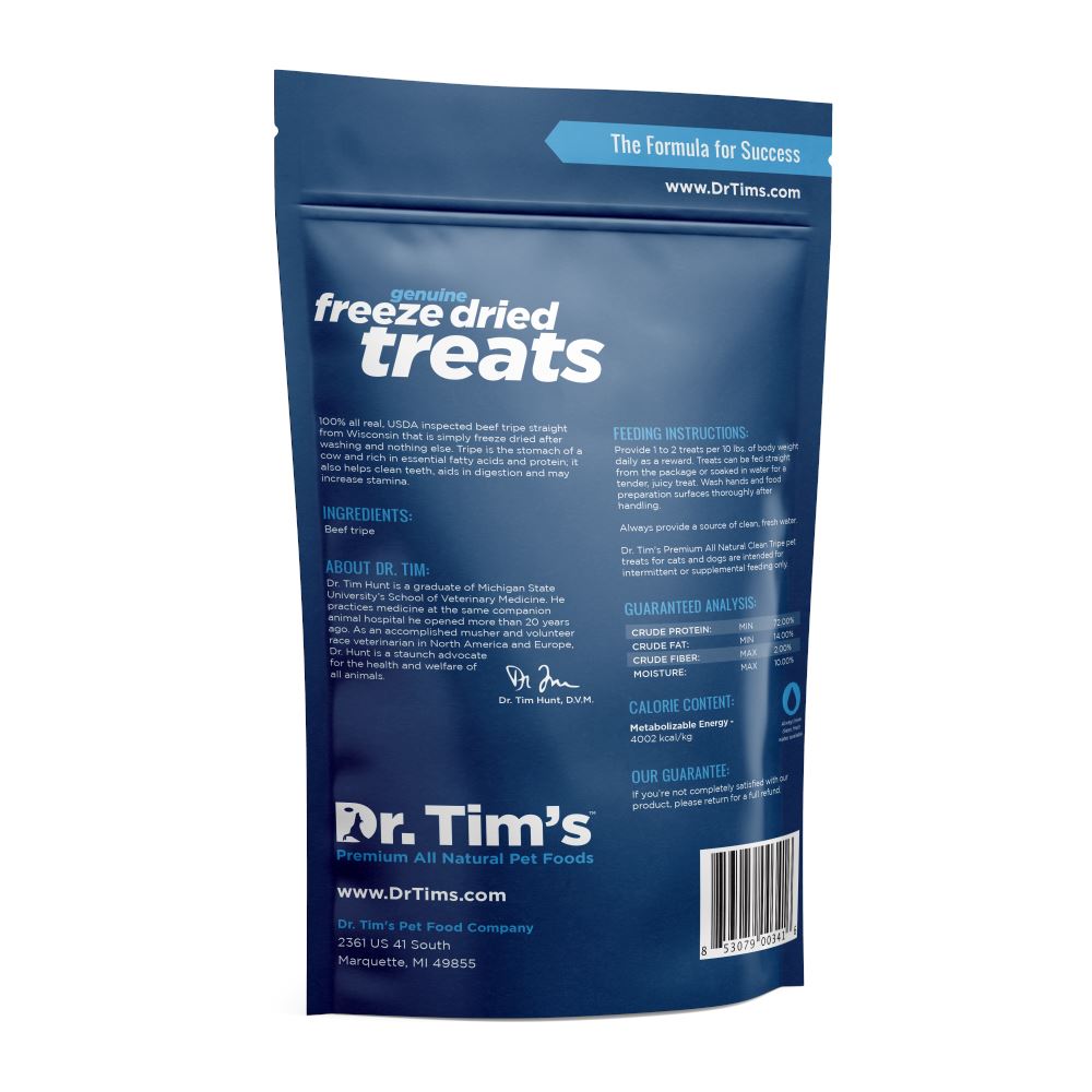 Dr. Tim's Freeze Dried Clean Tripe Dog and Cat Treats  