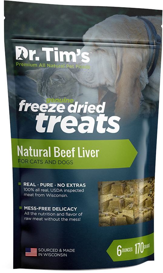 Dr. Tim's Freeze Dried Natural Beef Liver Dog and Cat Treats  