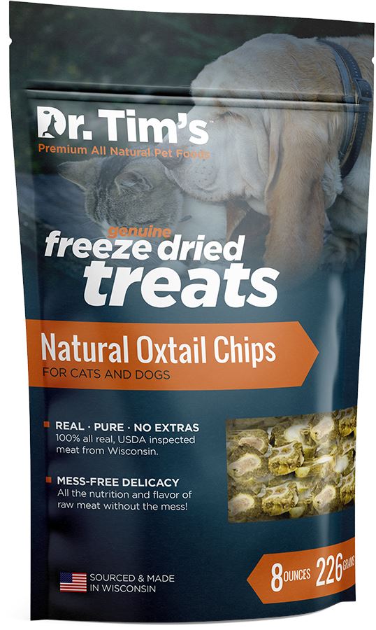 Dr. Tim's Freeze Dried Natural Oxtail Chips Dog and Cat Treats  