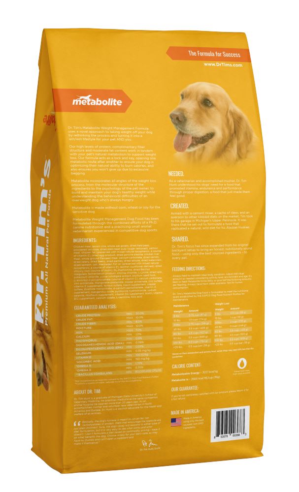 Dr. Tim's Metabolite Weight Management Formula Dry Dog Food  