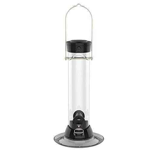 Droll Yankees Onyx Clever Clean Sunflower and Mixed Seed Tube Type Wild Bird Feeder - Black - 1 Lb Cap  