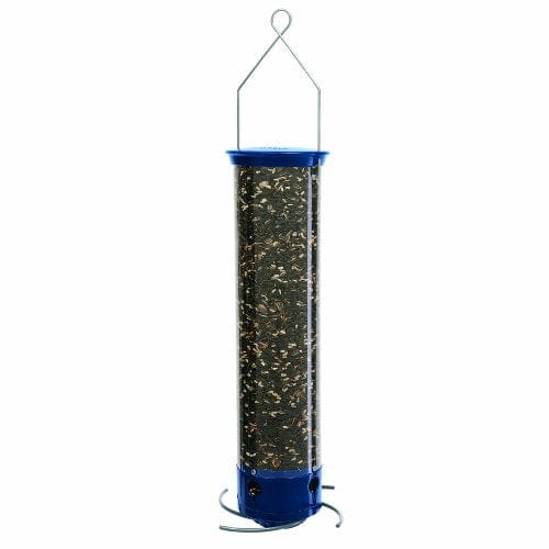 Droll Yankees Yankee Whipper Squirrel Proof Tubed Wild Bird Feeder - Blue - 5 Lbs Cap  