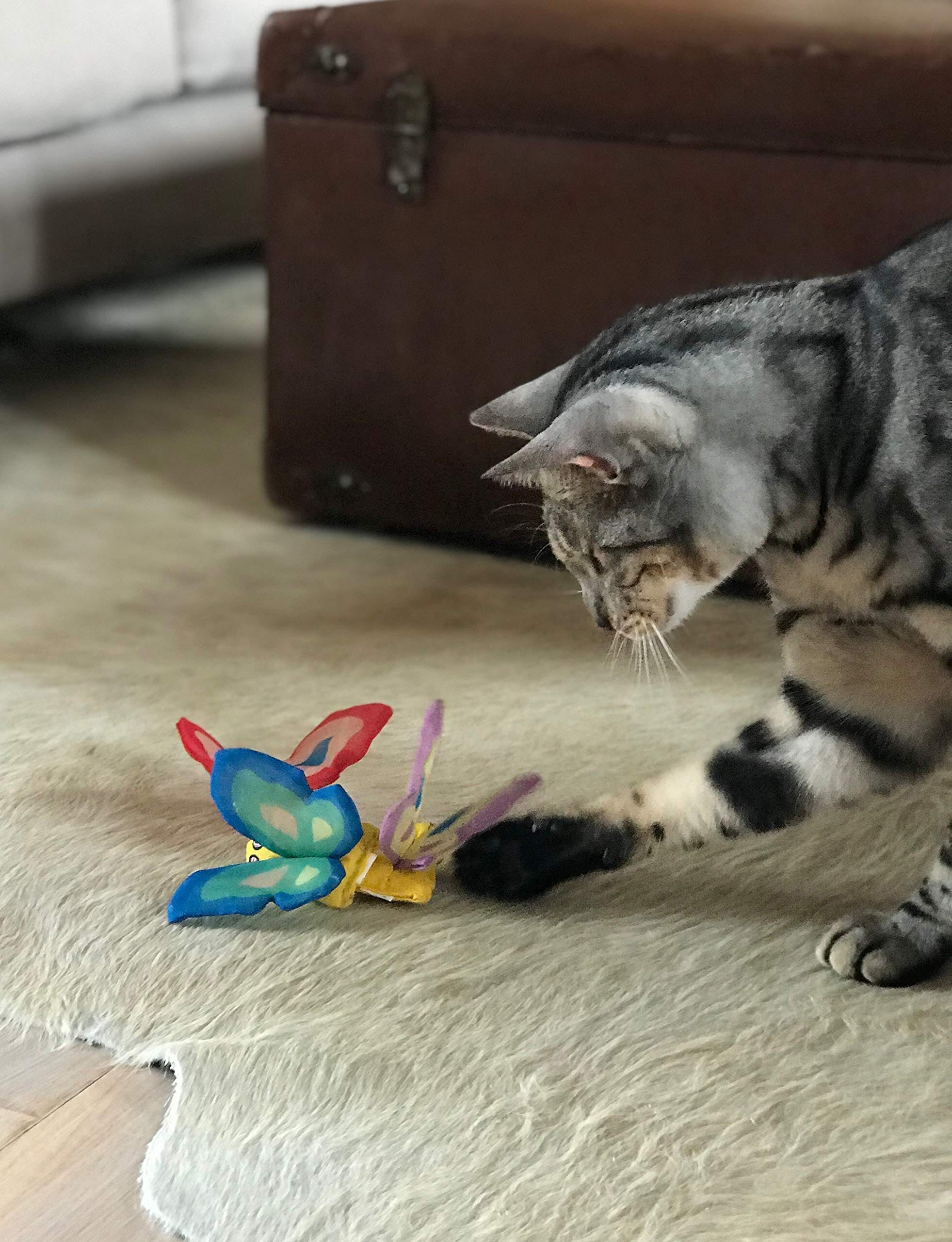 Ducky World Yeowww!® Butterflies Cat Toys Purple Color  