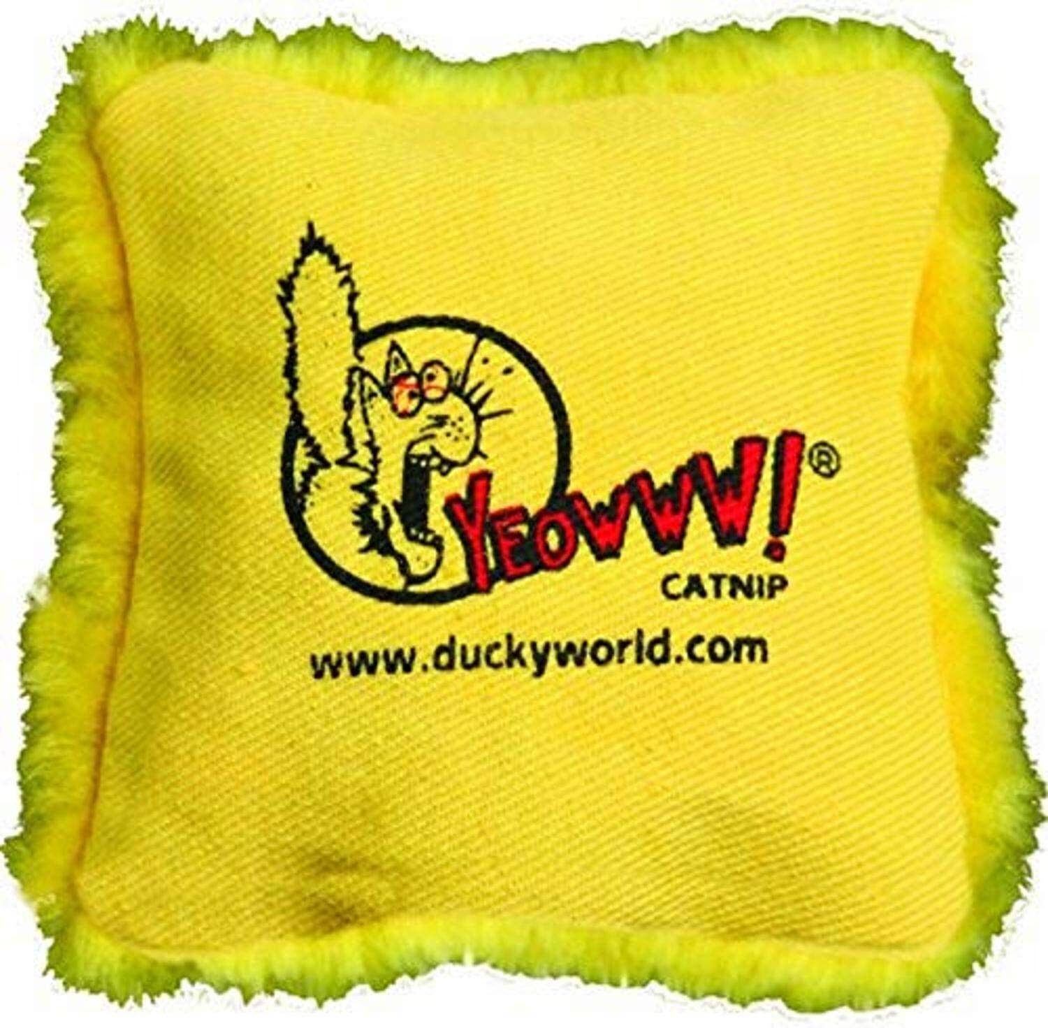 Ducky World Yeowww!® Catnip Pillow Toys Yellow Color 2.5 X 2.5 Inch  