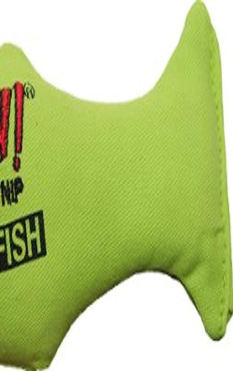 Ducky World Yeowww!® Fish Catnip Toys Green Color 7 Inch  