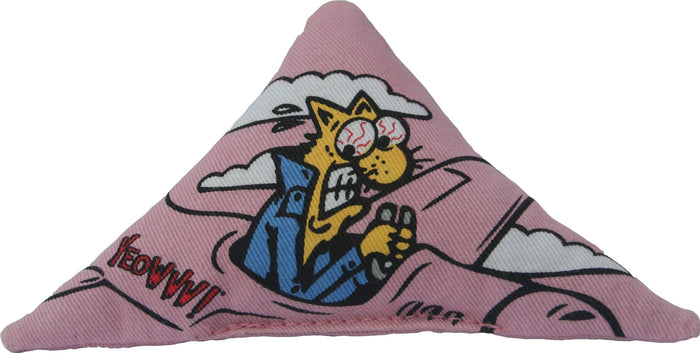 Ducky World Yeowww!® Purrr!-muda Triangle Catnip Toys Pink Color 4 Inch