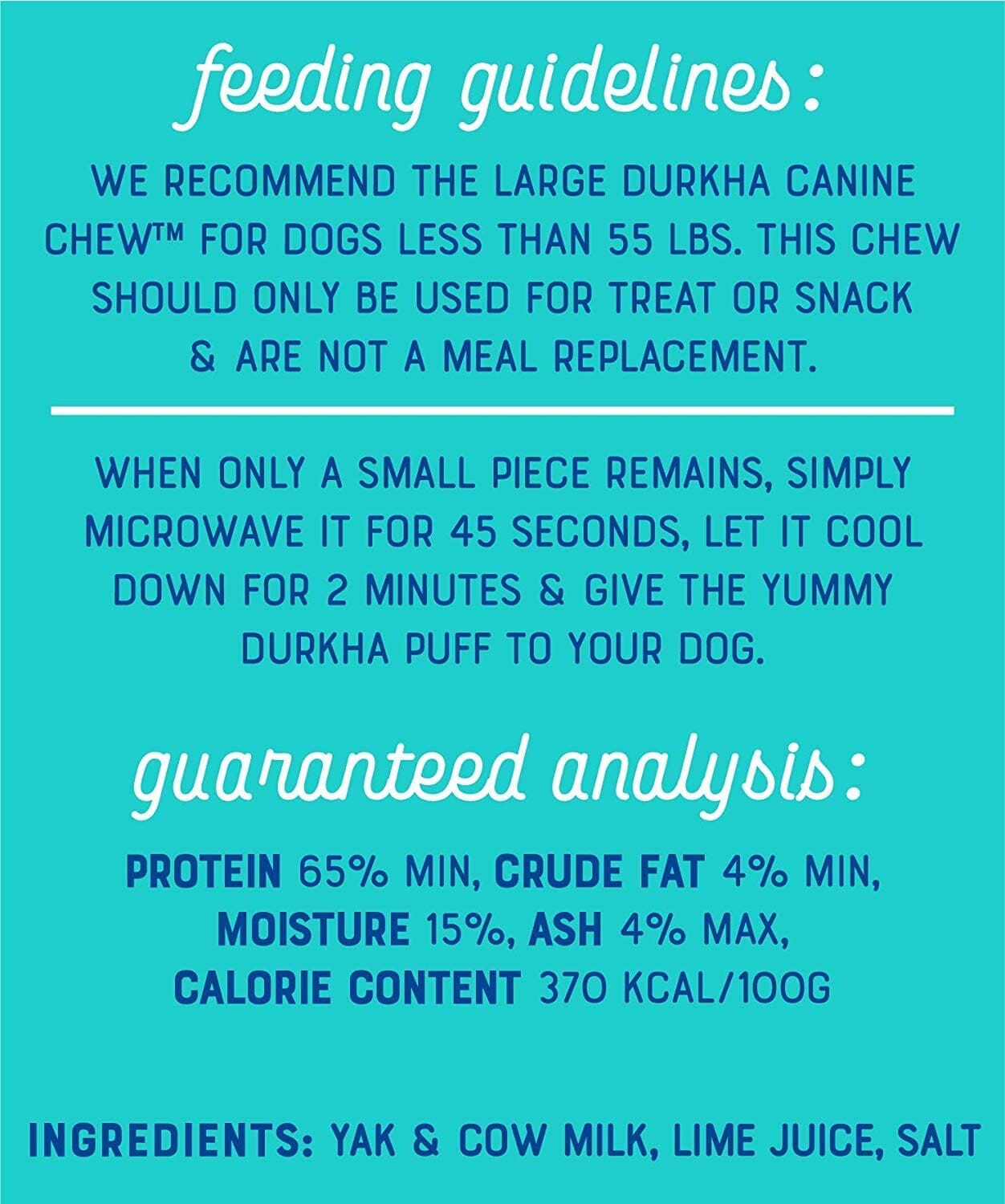 Durkha Packaged Himalayan Cheese Chews Dog Treats - Small  