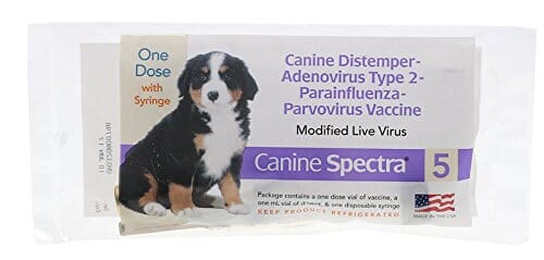 Durvet Canine Spectra 5 Dog Vaccine with Syringe Dog Vaccines - 1 Dose  