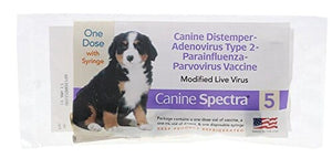 Durvet Canine Spectra 5 Dog Vaccine with Syringe Dog Vaccines - 1 Dose