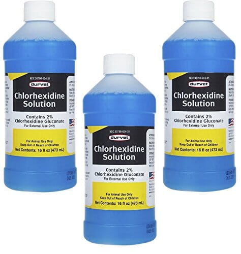 Durvet Chlorhexidine Gluconate 2% Solution Veterinary Supplies Clean Sanitize & Misc - 16 Oz  