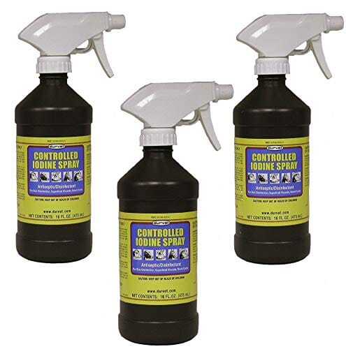 Durvet Controlled Iodine Spray Veterinary Supplies Clean Sanitize & Misc - 1 Pt