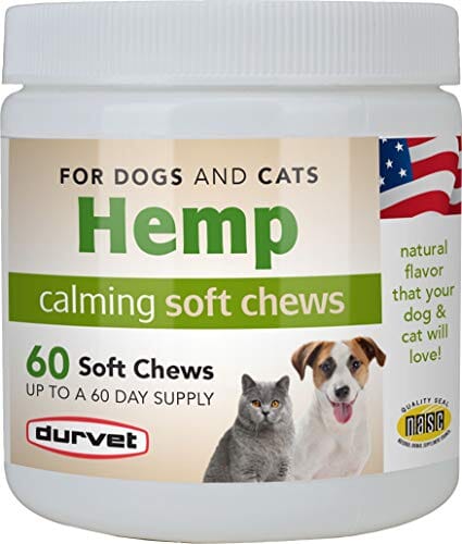Durvet Hemp Calming Soft Chews for Dogs & Cats - 60 Count