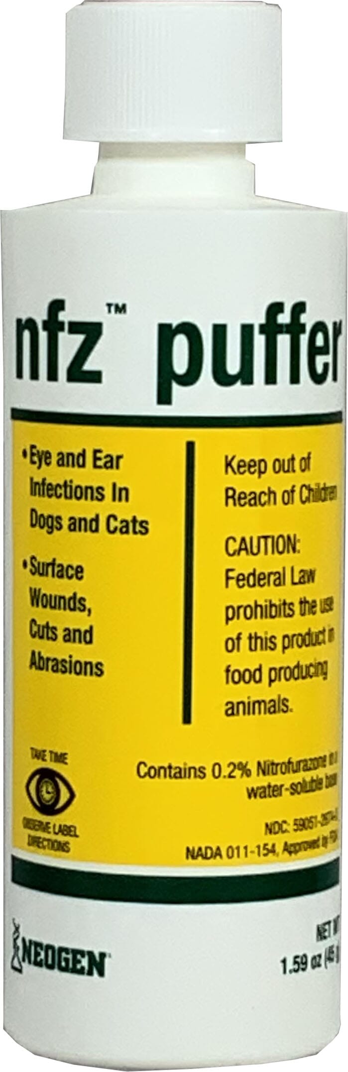 Durvet Nfz Puffer Eye & Ear Infection Treatment Veterinary Supplies Powders & Misc - 1.59 Oz  