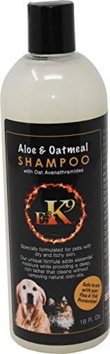 E3 K9 Aloe & Oatmeal Dog Shampoo with Oat Avenathramides - Vanilla - 16 Oz
