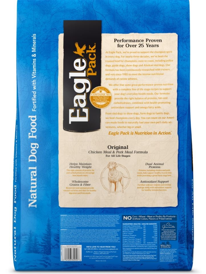 Eagle Pack Natural Chicken and Pork Meal Formula Dry Dog Food  