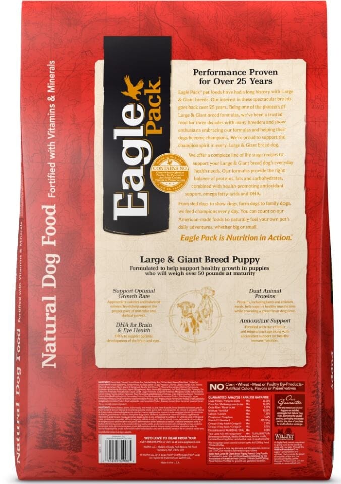 Eagle Pack Natural Large Breed Health Puppy Dry Dog Food  