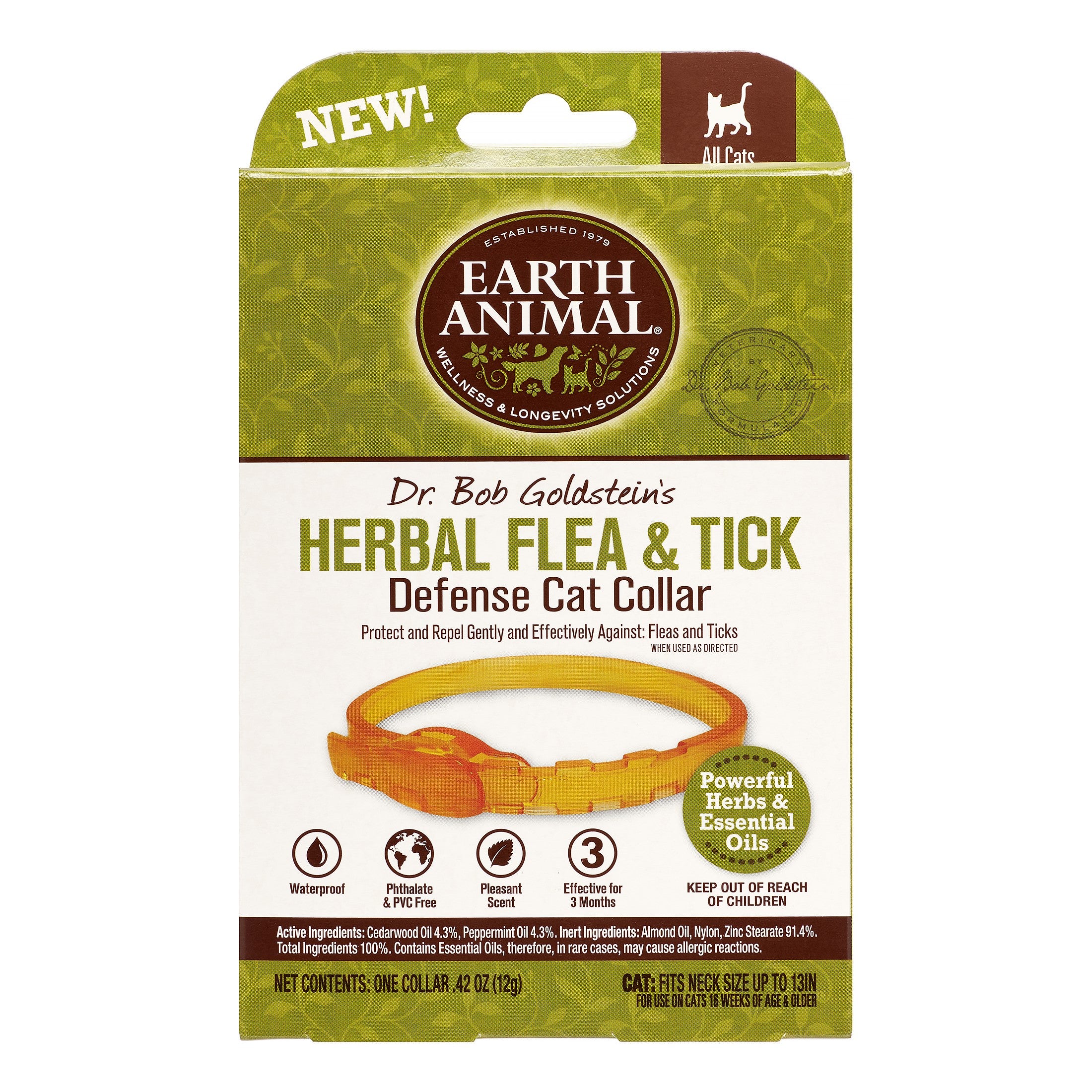 Earth Animal Cat Collar Flea and Tick  