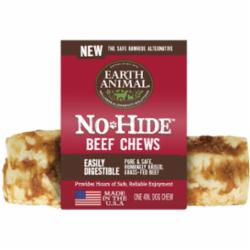 Earth Animal Dog Chews NO HIDE Beef - 4 Inches - 24 Count - Case of 24