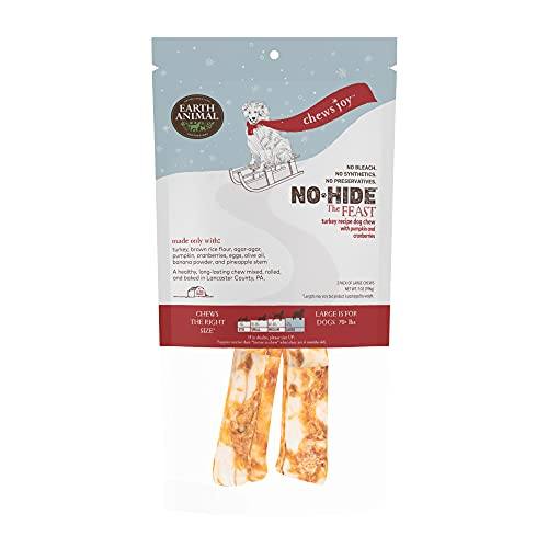 Earth Animal Dog Chews NO HIDE Feast - 11 Inches - 2 Pack  