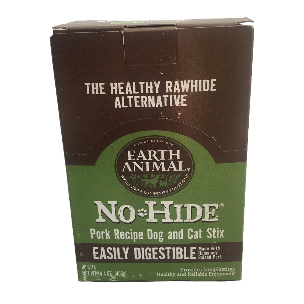 Earth Animal Dog Chews NO HIDE STIX Pork - 90 Count  