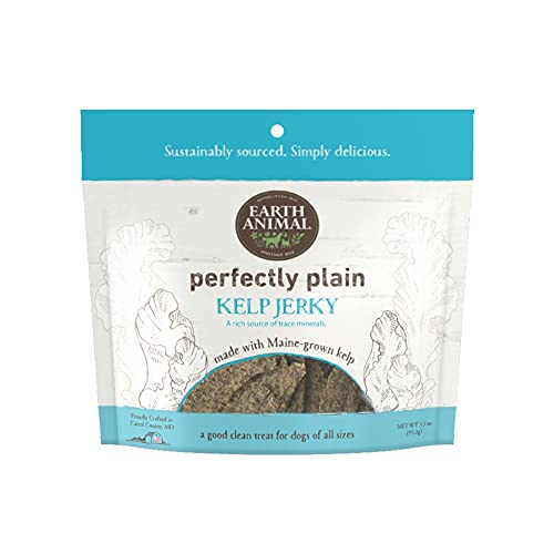 Earth Animal Dog Jerky Treats Plain Kelp - 3.5 Oz  