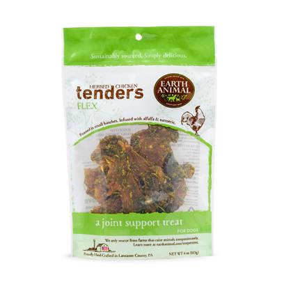 Earth Animal Dog Jerky Treats Tenders Flex Chicken - 4 Oz  