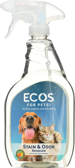Earth Friendly ECOS Stain & Odor Remover Spray for Dogs and Cats - 22 oz