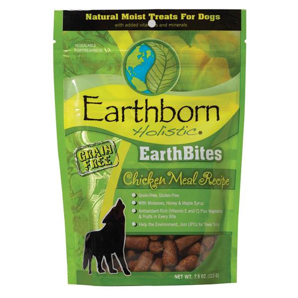 Earthborn Dog Treats Earthbites Chicken - 7.5 Oz - Case of 8  