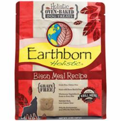 Earthborn Grain-Free Dog Biscuits Bison - 14 Oz - Case of 8  