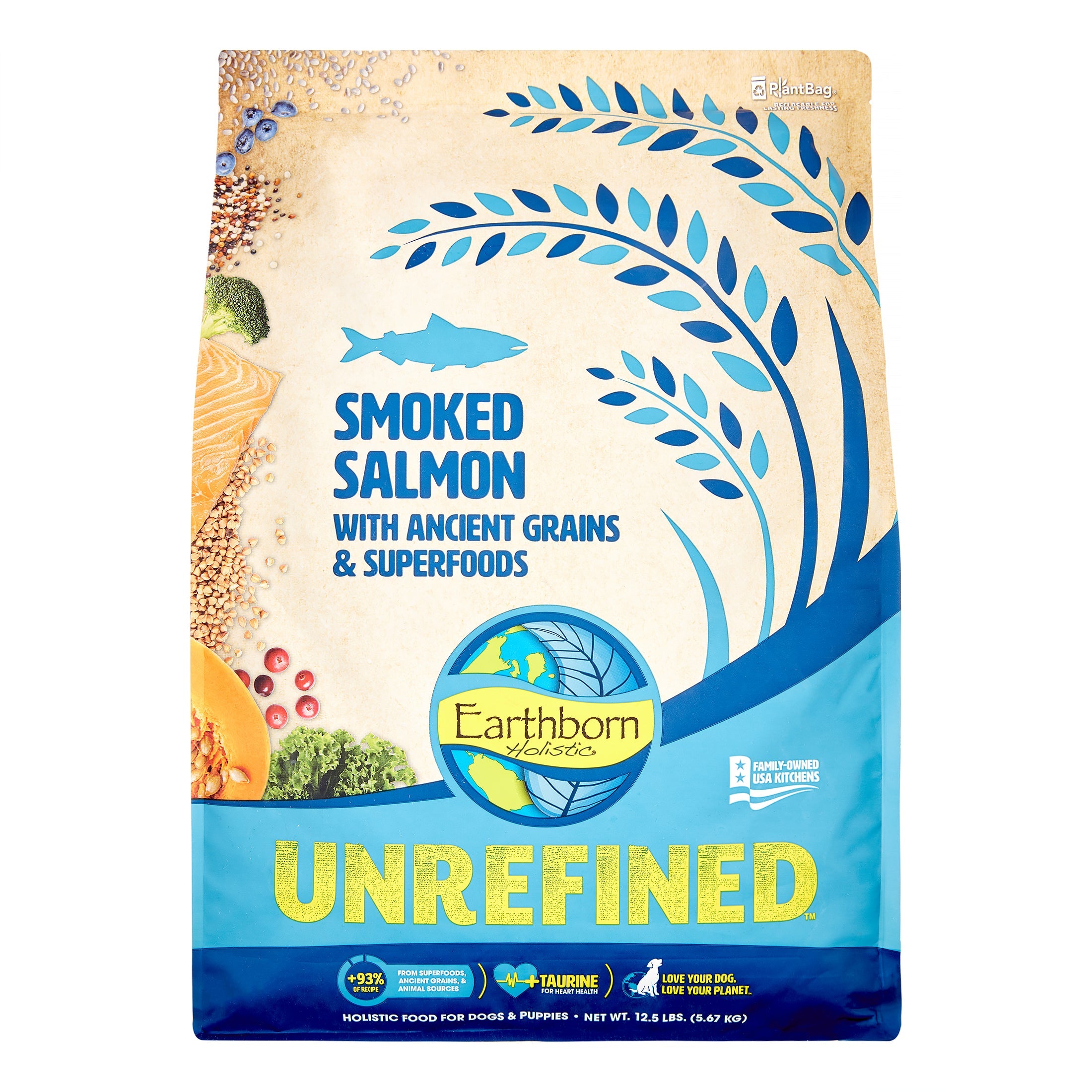 Earthborn Unrefined Ancient Grains Salmon Dry Dog Food - 12.5 lbs  