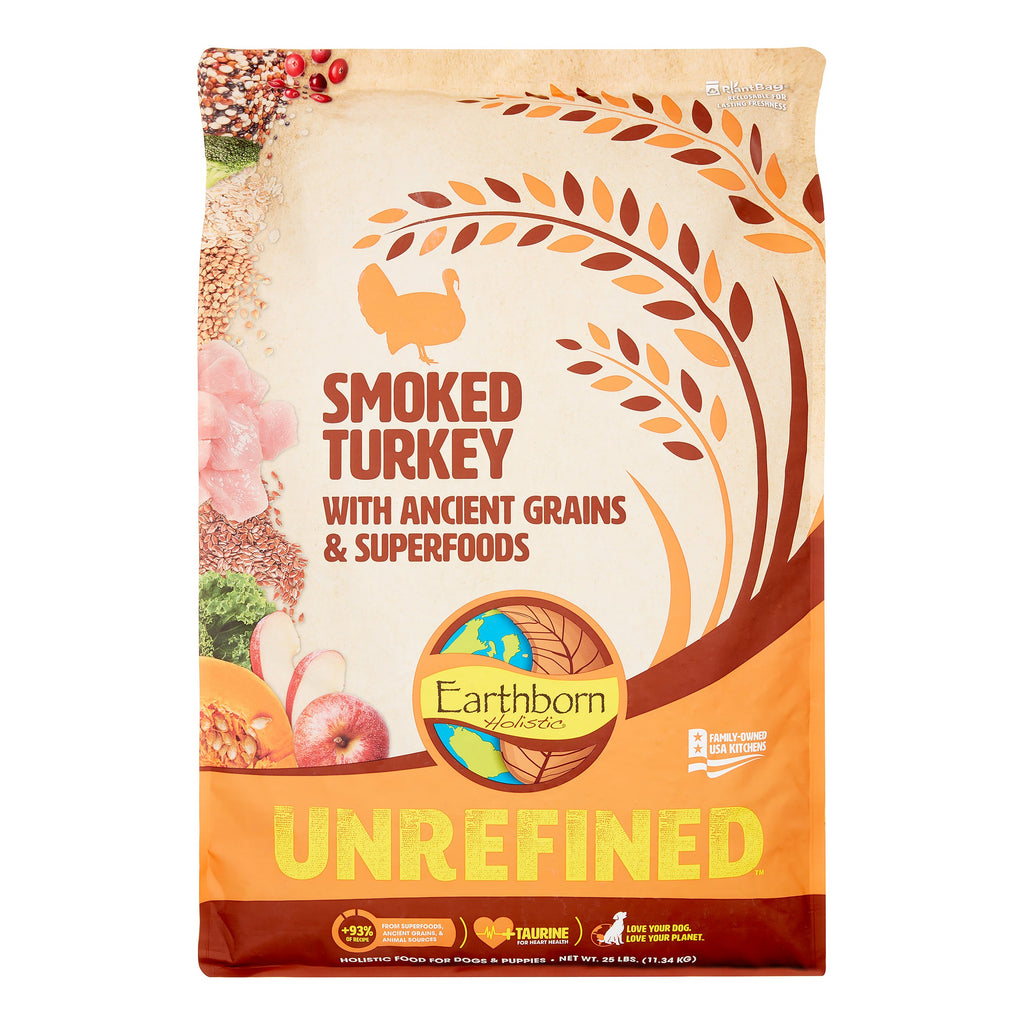 Earthborn Unrefined Ancient Grains Turkey Dry Dog Food - 25 lbs  