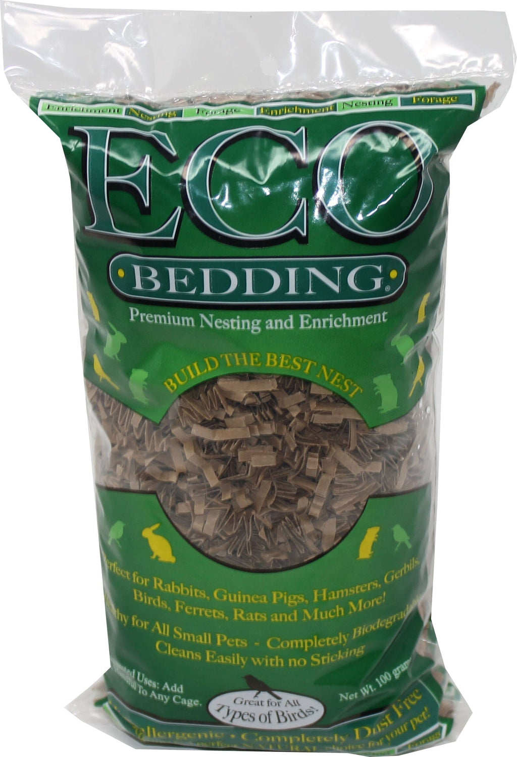 Eco Bedding for Small Pets - Brown - 100 G  