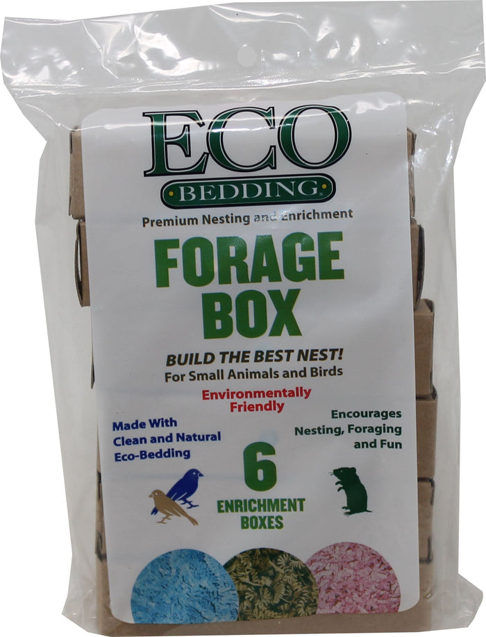 Eco Bedding Forage Box - Assorted - 6 Pack