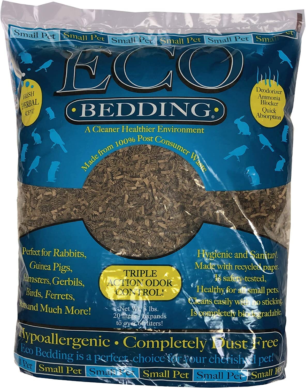 Eco Bedding with Odor Control - Brown - 3 Lbs  