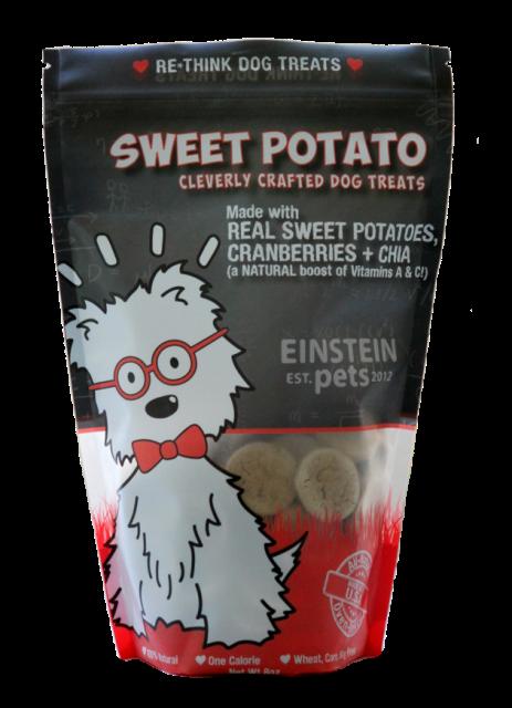 Einstein Pets Signature Treats Sweet Potato Chewy Dog Treats - 8 oz Bag  