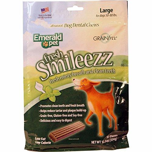 Emerald Pet Fresh Smileezz Grain Free Large Dog Dental Treats - 12.5 oz Bag  